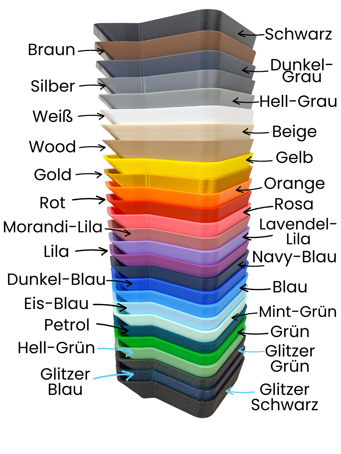 Stapelbare Token Trays mit Trichter