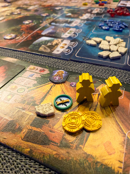 Arnak 3D Token - Münzen und Kompasse