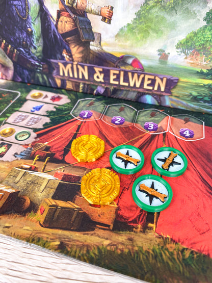 Arnak 3D Token - Münzen und Kompasse