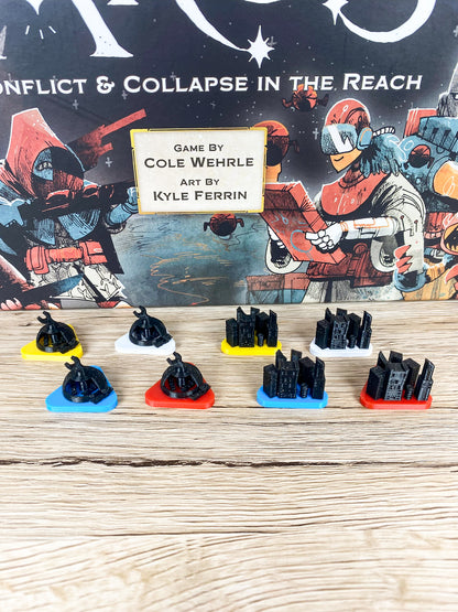 Arcs 3D Token Städte & Raumhäfen