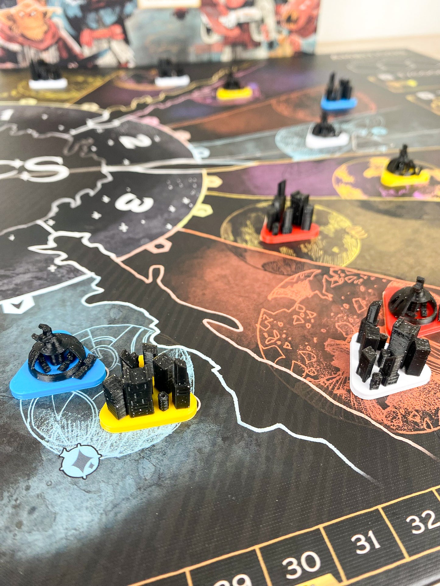 Arcs 3D Token Städte & Raumhäfen