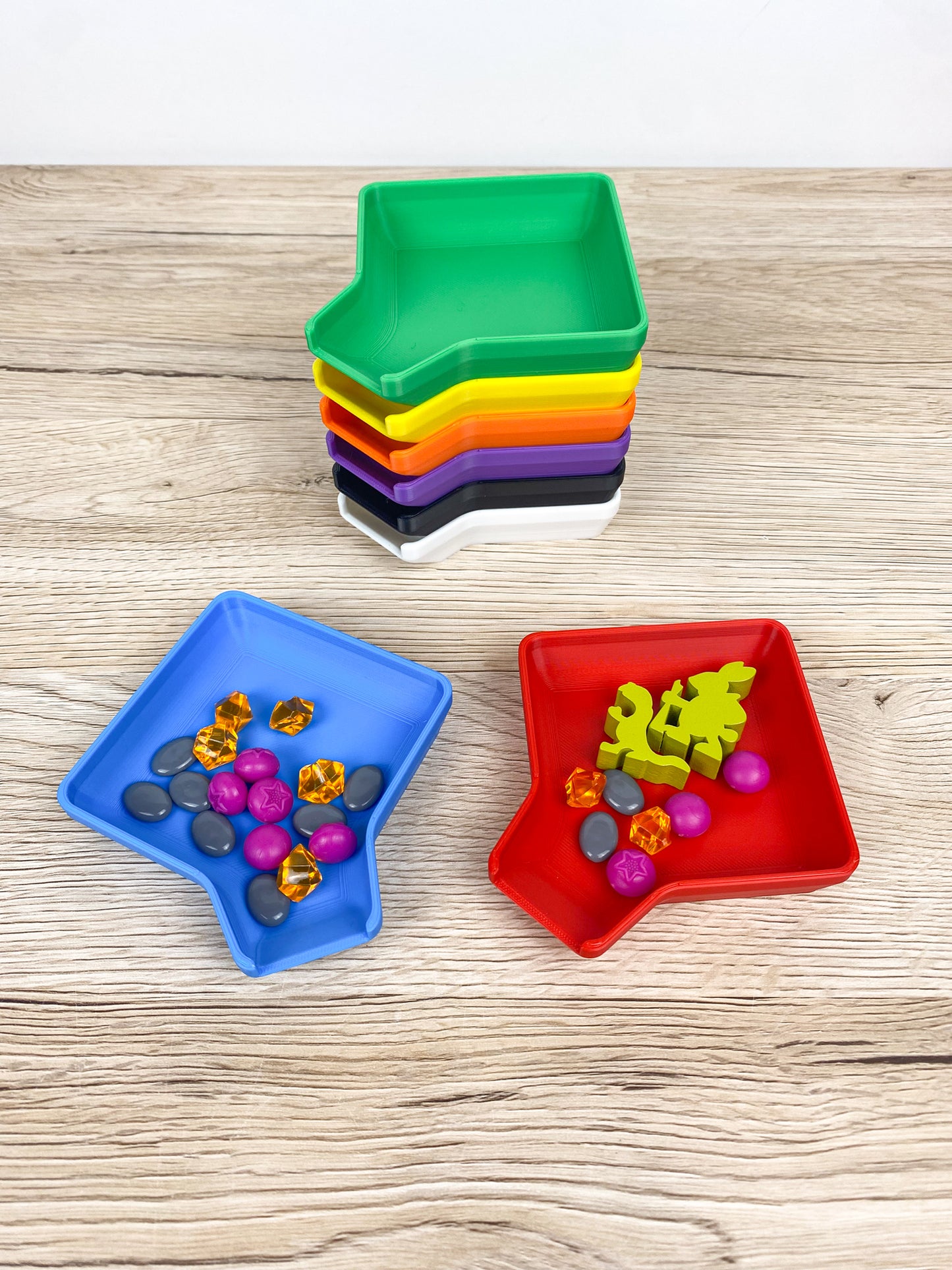 Stackable Token Trays with Funnel