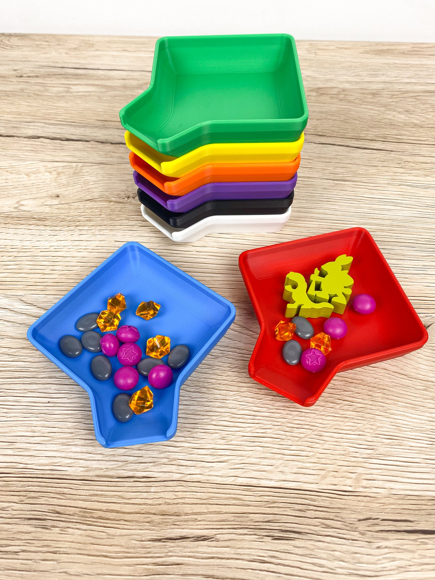 Stackable Token Trays with Funnel