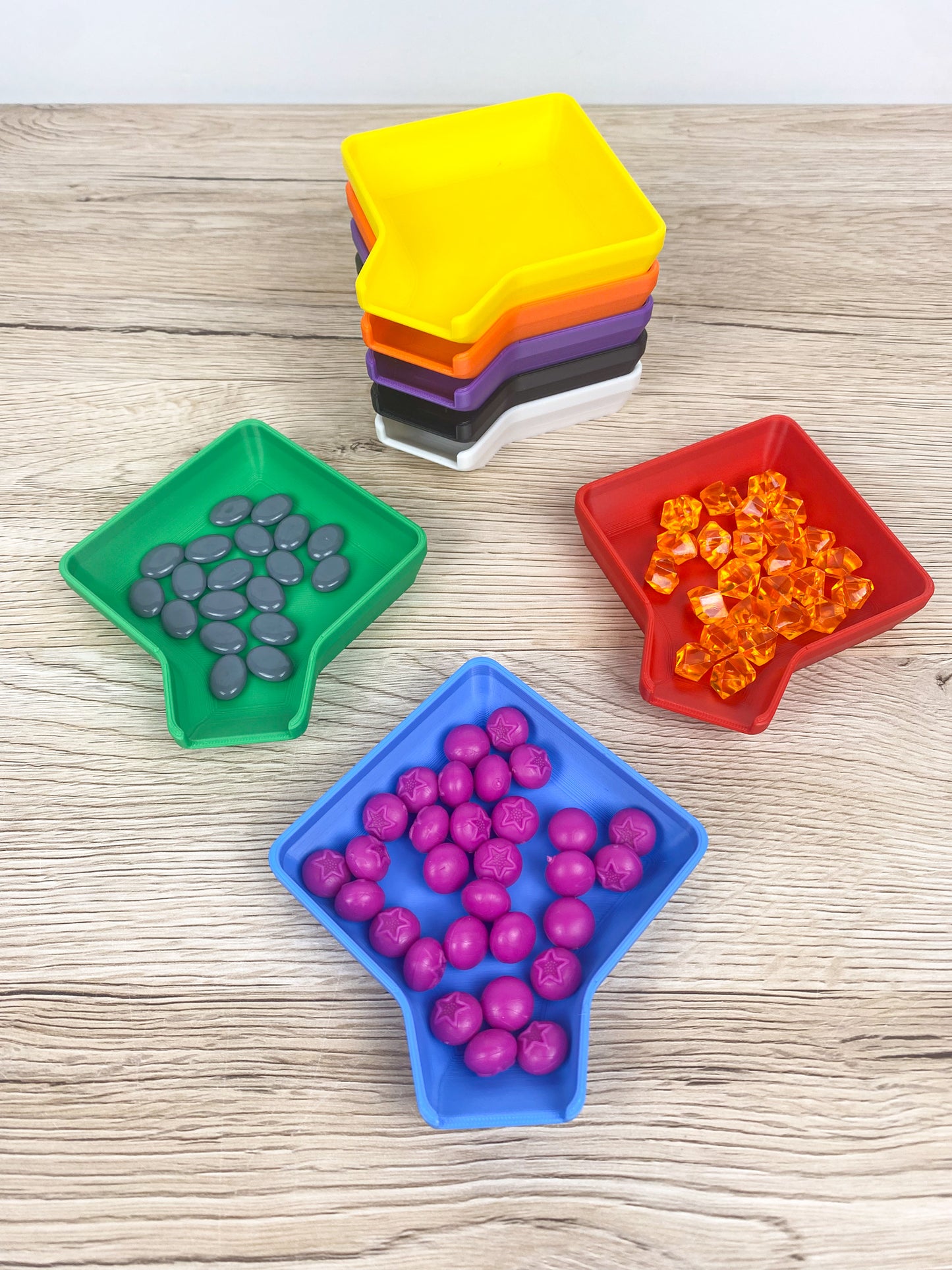 Stackable Token Trays with Funnel