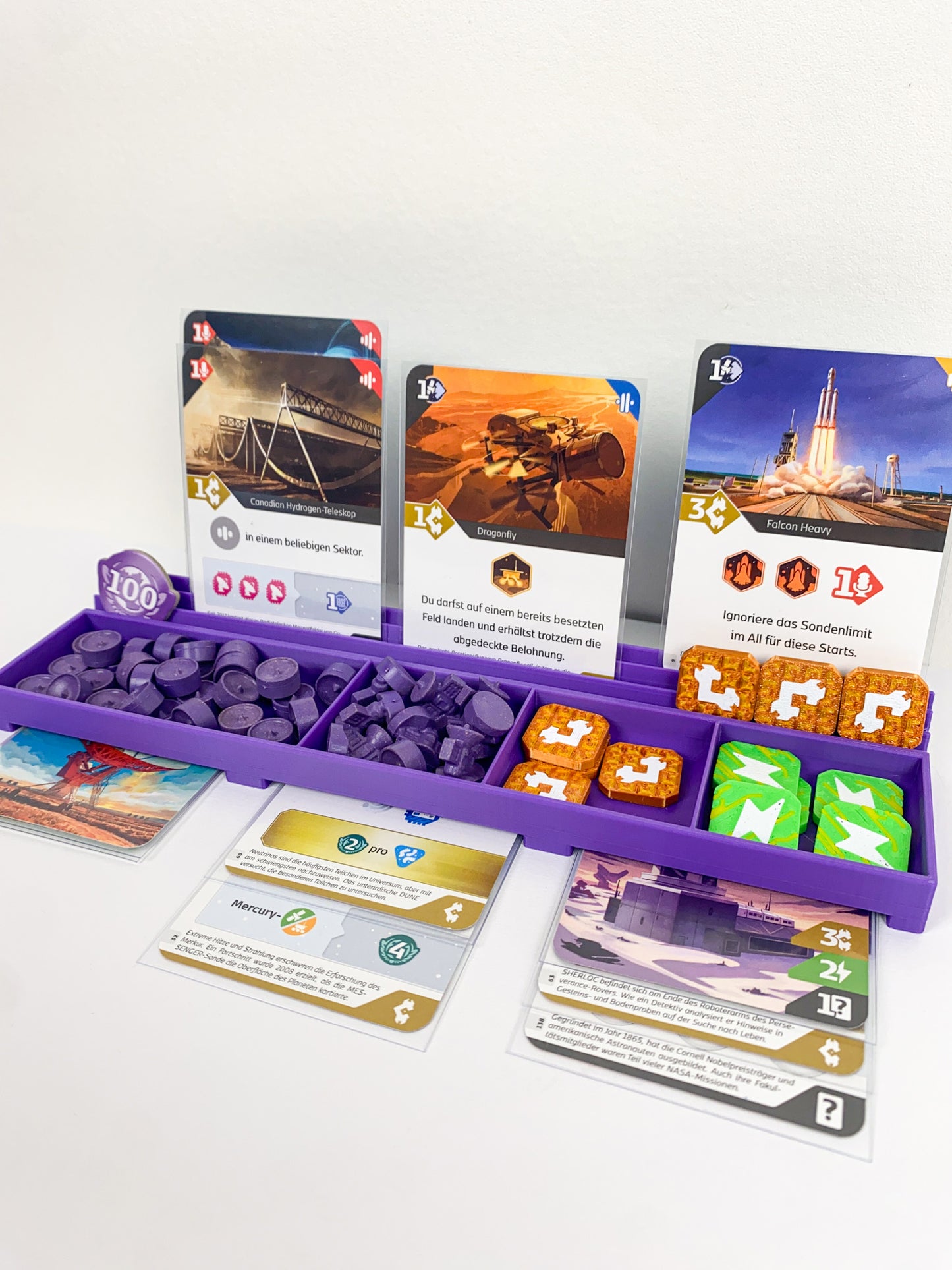 4x SETI Token und Kartenhalter - Token & Card Holder