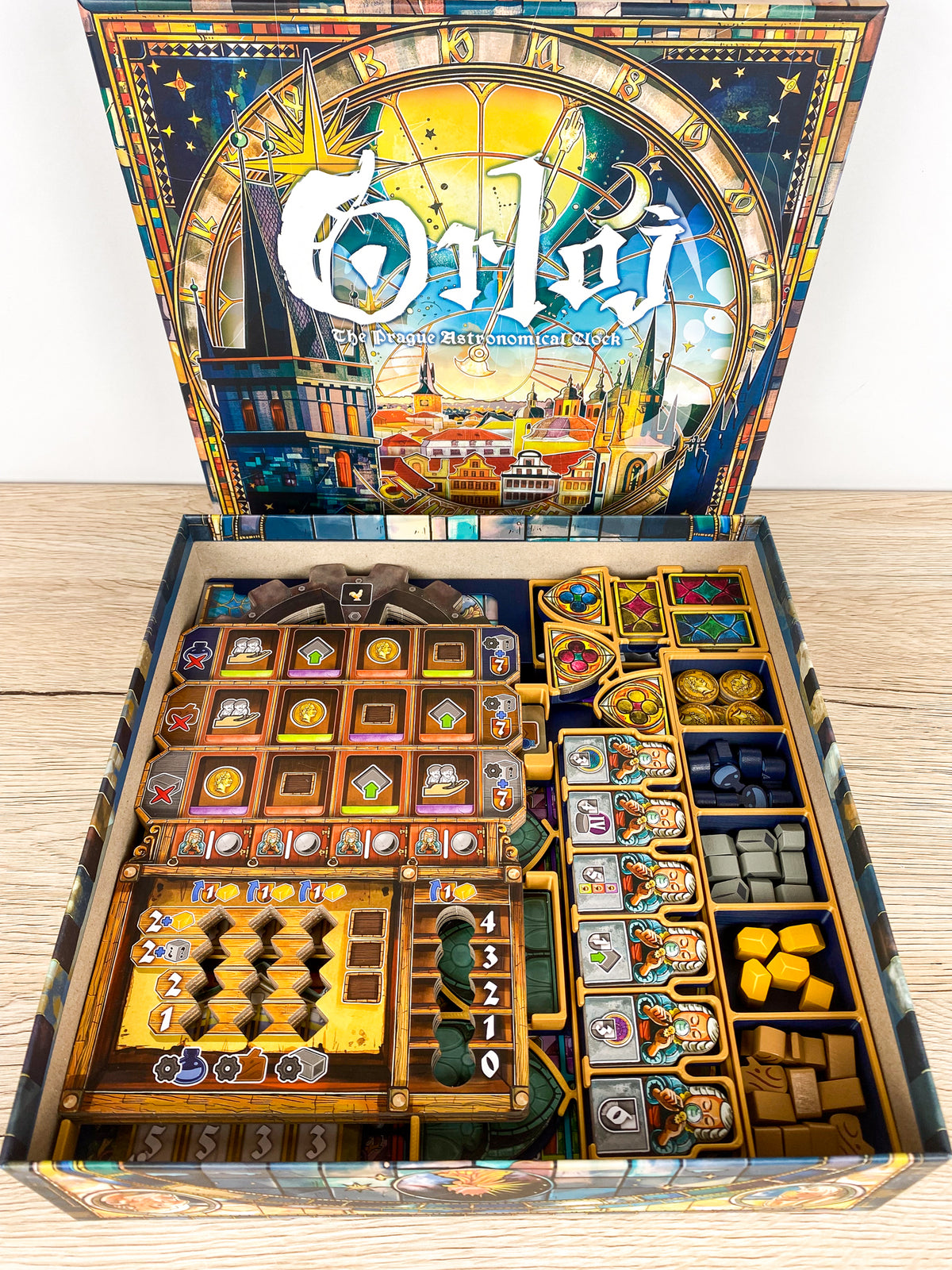 Orloj Insert Aufbau 5. Schritt mit Player Boards
