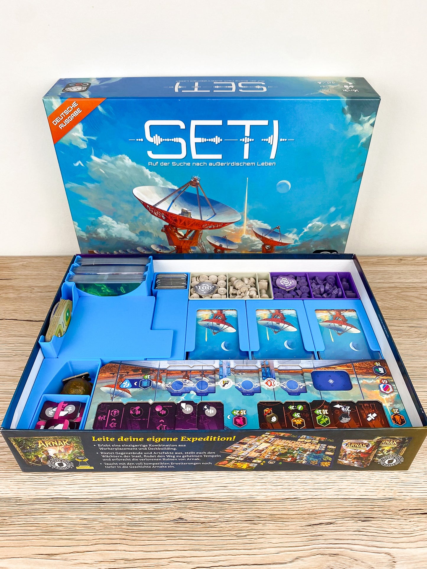 SETI Insert mit Erweiterung Aufbau mit Player Trays